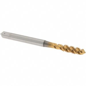 OSG Spiral Flute Tap: M5x0.8, Metric Coarse, 3 Flute, Plug Chamfer, 6H Class of Fit, High-Speed Steel, TiN Finish 1985705