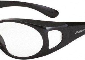 CROSSFIRE Safety Glass: Scratch-Resistant, Polycarbonate, Clear Lenses, Full-Framed, UV Protection 3111