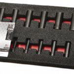 ABILITYONE Socket Set: Deep Impact, 14 Pc, 3/8" Drive, 8.00 to 24.00 mm 5130016503992