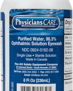 PHYSICIANSCARE 8 oz, Disposable Eyewash Solution Station 24-050