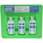 PRO-SAFE Pack of (3), 8 oz Bottles, Disposable Eyewash Triple Station 24-308MSC