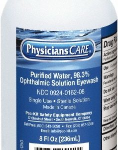 PHYSICIANSCARE 16 oz, Disposable Eyewash Single Refill Station 24-101