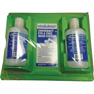 PRO-SAFE Pack of (2), 32 oz Bottles, Disposable Eyewash Double Station 24-300MSC