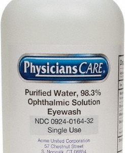 PHYSICIANSCARE 32 oz, Disposable Eyewash Single Refill Station 24-201