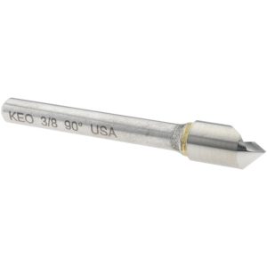 KEO Countersink: 3/8" Head Dia, 90.00 deg Included Angle, 1 Flute, Solid Carbide, Right Hand Cut 919-000-955