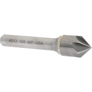 KEO Countersink: 5/8" Head Dia, 90.00 deg Included Angle, 6 Flute, Solid Carbide, Right Hand Cut 919-001-044