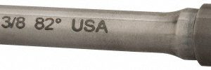 KEO Countersink: 3/8" Head Dia, 82.00 deg Included Angle, 6 Flute, Solid Carbide, Right Hand Cut 919-001-018