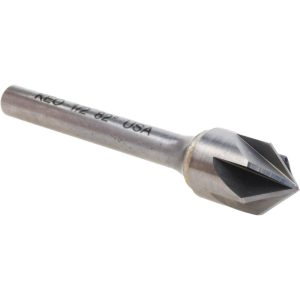 KEO Countersink: 1/2" Head Dia, 82.00 deg Included Angle, 6 Flute, Solid Carbide, Right Hand Cut 919-001-020