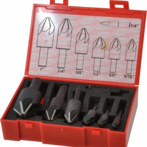 KEO Countersink Set: 7 Pc, 1/4 to 1" Head Dia, 6 Flute 919-000-039
