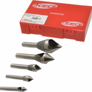 KEO Countersink Set: 5 Pc, 5/16 to 1" Head Dia, 60 &deg; Included Angle 919-000-200