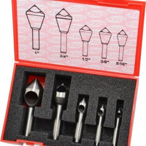 KEO Countersink Set: 5 Pc, 5/16 to 1" Head Dia, 82 &deg; Included Angle 919-000-217