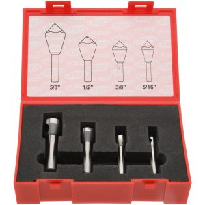 KEO Countersink Set: 4 Pc, 5/16 to 5/8" Head Dia, 90 &deg; Included Angle 919-000-233