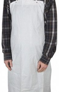 PRO-SAFE Disposable Bib Apron: White KM-AP-PVC-6R-3550-WHITE