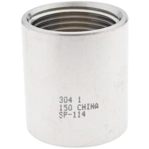 VALUE COLLECTION Pipe Coupling: 1" Fitting, 304 Stainless Steel 4SPU1