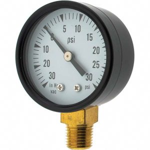 VALUE COLLECTION Analog Vacuum Gauge 2" Dial Diameter Face 729241