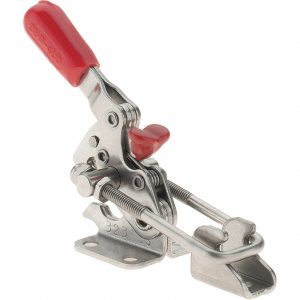 DE-STA-CO Pull-Action Latch Clamp: Horizontal, 360 lb, U-Hook, Flanged Base 323-RSS