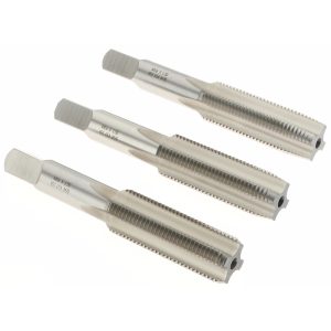 NORSEMAN DRILL & TOOL Tap Set: M16 x 1.5 Metric Fine, 4 Flute, Bottoming Plug & Taper, High Speed Steel, Bright Finish 19131