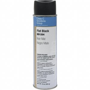 SEYMOUR OF SYCAMORE LLC Striping Spray Paint: Black, Flat BD1204-1