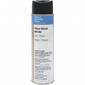 SEYMOUR OF SYCAMORE LLC Striping Spray Paint: Black, Gloss BD1202-1