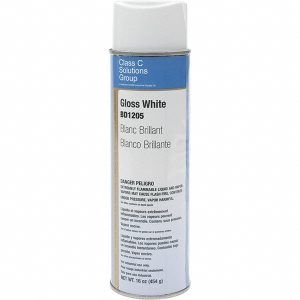 SEYMOUR OF SYCAMORE LLC Striping Spray Paint: White, Gloss BD1205-1