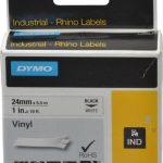 DYMO Label Maker Label: White, Vinyl, 216" OAL, 1" OAW 1805430