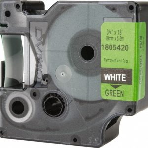 DYMO Label Maker Label: Green, Vinyl, 216" OAL, 3/4" OAW 1805420