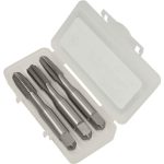 CLEVELAND Tap Set: Metric, 4 Flute, Bottoming Plug & Taper, High Speed Steel, Bright Finish C54867