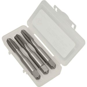 CLEVELAND Tap Set: Metric, 4 Flute, Bottoming Plug & Taper, High Speed Steel, Bright Finish C54539