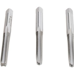 CLEVELAND Tap Set: Metric, 4 Flute, Bottoming Plug & Taper, High Speed Steel, Bright Finish C54416