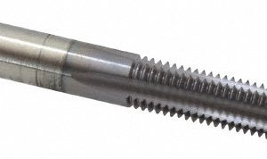 CLEVELAND 1/4-28 Plug RH 2B H3 TiCN High Speed Steel 4-Flute Straight Flute Hand Tap C56064