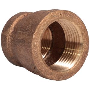VALUE COLLECTION Brass Pipe Reducing Coupling: 1 x 3/4" Fitting, MPT, Class 125 454-054NL