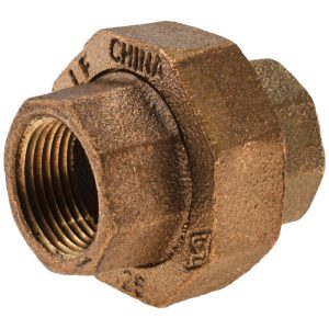 VALUE COLLECTION Brass Pipe Union: 3/4" Fitting, NPT, Class 125 459-004NL