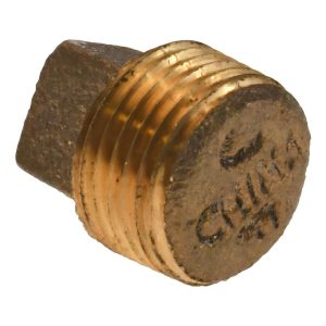 VALUE COLLECTION Brass Pipe Plug: 3/8" Fitting, MPT, Class 125 458-002NL