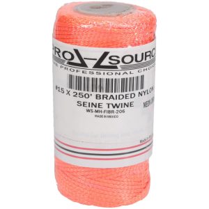VALUE COLLECTION Braided Seine Twine: #15 Twine Dia, Nylon, Orange WS-MH-FIBR-206