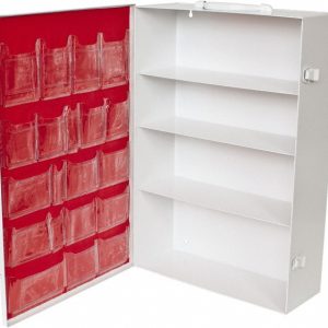 MEDIQUE 15-1/8 Inch Wide x 5-1/8 Inch Deep x 21-1/8 Inch High, Fixed Industrial Empty First Aid Cabinet 701MTM