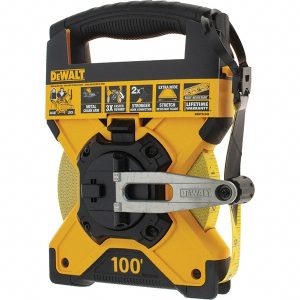 DEWALT Tape Measure: 100' Long, 3/4" Width, Yellow Blade DWHT34145