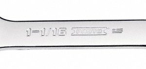 PROTO Combination Wrench: 1-1/16" Head Size, 15 deg Offset J1234S