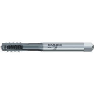 EMUGE Spiral Point Tap: M5x0.8 Metric, 3 Flutes, Plug Chamfer, 2B Class of Fit, HSS-E Cobalt, TiCN Coated BU499300.0050