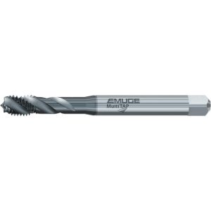 EMUGE Spiral Flute Tap: #10-24, UNC, 3 Flute, Bottoming Chamfer, 2B & 3B Class of Fit, High-Speed Steel-E, TiCN Finish BU539300.5007