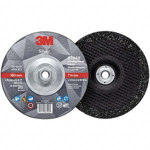3M Depressed Center Wheel: Type 27, 7" Dia, 1/4" Thick, Ceramic 7010412150