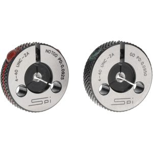 SPI Threaded Ring Gage: #4-40 Thread, Class 2A, Go & No Go 23-127-4