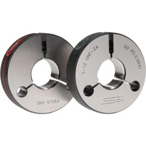 SPI Threaded Ring Gage: 1-12 Thread, Class 2A, Go & No Go 23-207-4