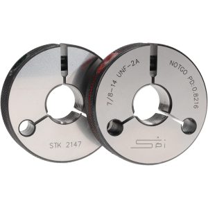 SPI Threaded Ring Gage: 7/8-14 Thread, Class 2A, Go & No Go 23-201-7