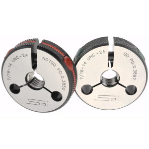 SPI Threaded Ring Gage: 7/16-14 Thread, Class 2A, Go & No Go 23-169-6