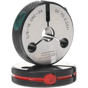 SPI Threaded Ring Gage: 3/8-16 Thread, Class 2A, Go & No Go 23-163-9