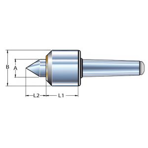DORIAN TOOL Live Center: Morse Taper Shank, 2.17" Head Length 73310148221