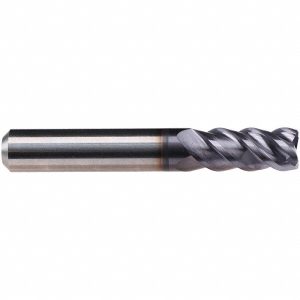 EMUGE Roughing & Finishing End Mill: 1/4" Dia, 4 Flutes, 0.0078" Corner Radius, Square End, Solid Carbide 2815A.0250