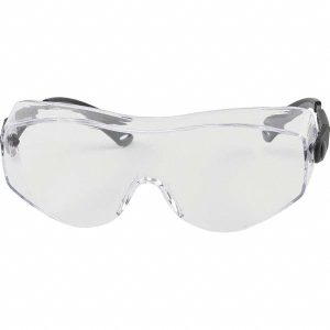BOUTON Safety Glasses: Scratch-Resistant, Polycarbonate, Clear Lenses, Frameless 250-98-0000