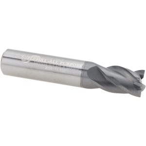 SUPERMILL Corner Radius End Mill: 3/8" Dia, 5/8" LOC, 0.0100" Radius, 4 Flute, Solid Carbide 5251292