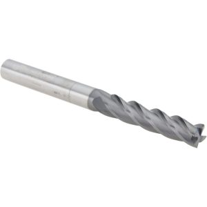 SUPERMILL Corner Radius End Mill: 3/8" Dia, 1-3/4" LOC, 0.0100" Radius, 4 Flute, Solid Carbide 5251305